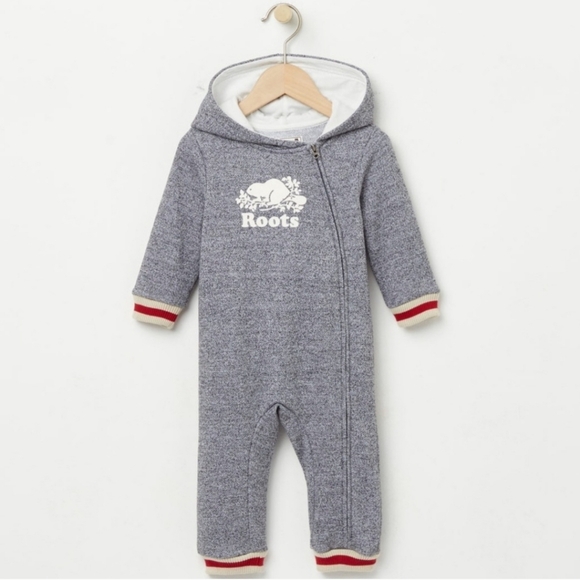 Roots Cabin Toddler Romper 12-18 salt and pepper - Picture 1 of 9